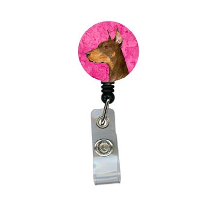 TEACHERS AID Doberman Retractable Badge Reel Or Id Holder With Clip TE629292